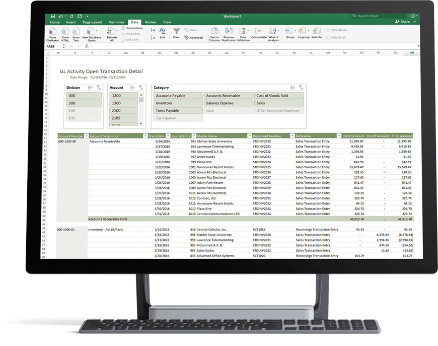 Financial Report Software for Excel